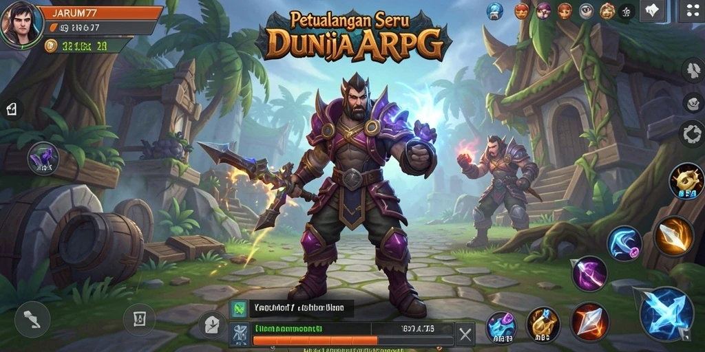 Tampilan gameplay dinamis dan menarik dari JARUM77.