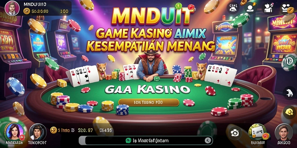 Tampilan gameplay MNDUIT yang menarik dan penuh warna.