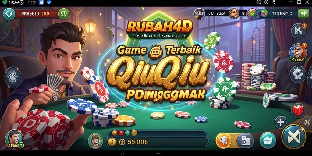 Tampilan gameplay seru RUBAH4D yang menampilkan kartu QiuQiu.
